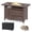 Brown, variant on Costway 40-Inch Outdoor Propane Fire Pit with Lava Rocks Removable Lid & Protective Cover Brown
