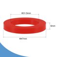 thumbnail image 2 of Unique Bargains Rondelle Plate en Caoutchouc de Silicone DN32 1-1/4 Pieds Raccord Rapide Rouge, 2 of 5