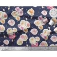 thumbnail image 2 of Soimoi Blue Heavy Canvas Fabric Dot & Ranunculus Floral Print Fabric by Yard 58 Inch Wide, 2 of 3