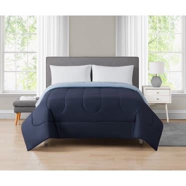 Mainstays Navy Reversible Comforter Double/Queen
