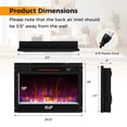 thumbnail image 3 of Costway 23-inch Infrared Quartz Electric Fireplace Insert with Remote Control, 3 of 10