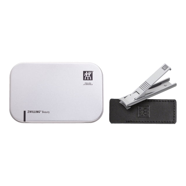 ZWILLING Coupe-Ongles Mat de Qualité Supérieure avec Boîte en Métal, Doté d'Un design en Acier Inoxydable Fini Satin Mat pour la Résistance à la Rouille et la Durabilité. Comprend un Coupe-Ongles Ergonomique pour des Coupes Nettes, un Étui en Cuir pour le Rangement et une Boîte Métallique Compacte pour l'Organisation.