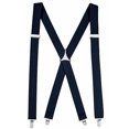 thumbnail image 1 of Mens Elastic X-Back Adjustable Straight Clip On Suspenders - Navy (Tall, 54" Long), 1 of 1