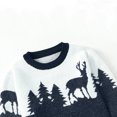 thumbnail image 4 of Pisexur Chandails de Noël pour Hommes Mode Imprimé de Cerf de Noël Chandail Tricoté Décontracté à Manches Longues Col Rond Automne Hiver, 4 of 6