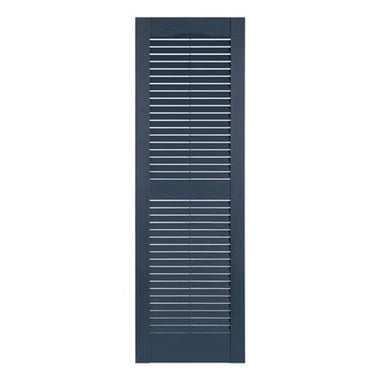 Volets Perfect IL501547004 Volet Décoratif Extérieur à Persiennes Premier, Bleu Bedford - 15 x 47 Po