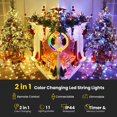thumbnail image 2 of Color Changing Christmas Lights, 75ft 200 LED Warm White & Multicolor Christmas String Lights with Remote, 11 Modes Christmas Twinkle Lights for Christmas Party, Garden, Holiday, Xmas Tree Decorations, 2 of 8