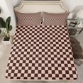 thumbnail image 2 of Erosebridal Checkered Gingham Bed Sheets Set Queen Size, Colorful Bed Sheets Queen, Rectangle Geometry Decor, 4-Piece, 2 of 7