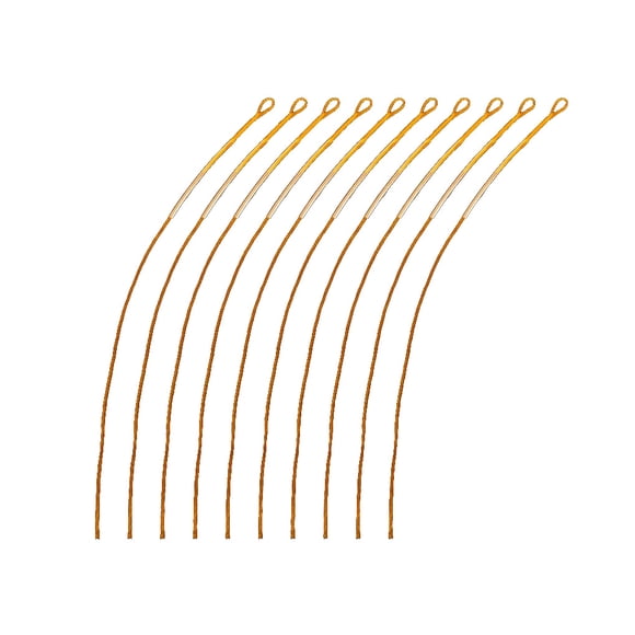 Lot de 10 Connecteurs de Pêche Extérieur Nylon Rallonge Boucles de Ligne de Mouche Accessoires Corde à Poisson Équipement Marquage Remplacement Jaune 20 Lb