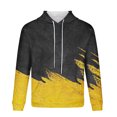 thumbnail image 3 of XZNGL Mens Hooded Sweater Non Positioning Color Matching Print Pullover Casual Long Sleeved Top, 3 of 4
