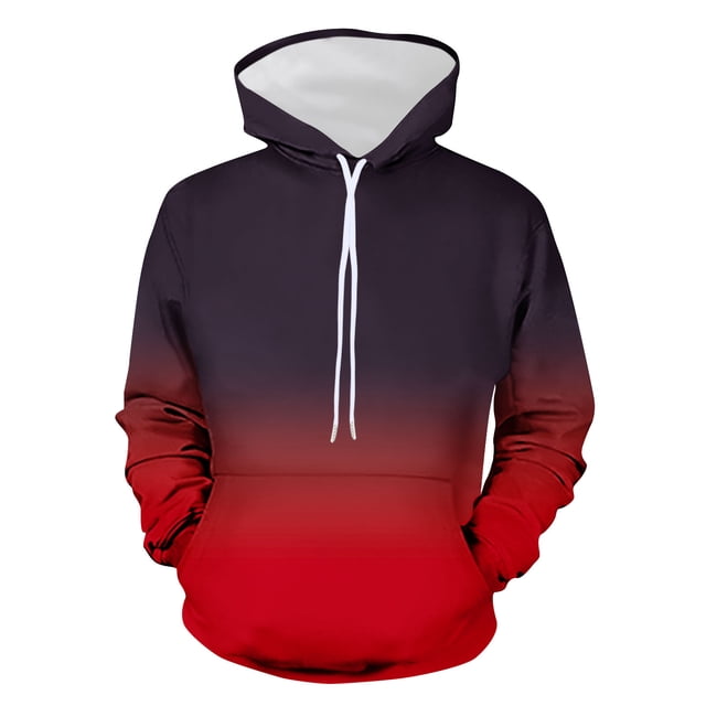 Chandail à Capuchon Dégradé pour Hommes, Imprimé 3D Non Positionné, Chandail Décontracté à Manches Longues, Haut, Chandail