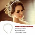 thumbnail image 1 of Bandeau Perlé Exquis Réglable Résistant à l'Usure Accessoires de Coiffure Chic Universel Cadeaux de la Saint-Valentin Diadèmes pour Femmes 22mm,4 Grandes Perles, 1 of 1