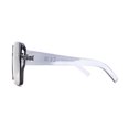 thumbnail image 4 of Lunettes de Soleil Rétro pour Femmes, Rectangulaires, Sans Monture, en Plastique Épais, Design, Argent Ardoise, Miroir, 4 of 4