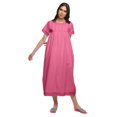 thumbnail image 2 of Moomaya Robe de Nuit d'Allaitement en Coton pour Femmes, Unie, à Col Rond, 2 of 6