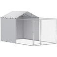 thumbnail image 1 of PawHut Outdoor Dog Kennel Dog Run with Cover, 13.1' x 7.5' x 7.5', 1 of 10
