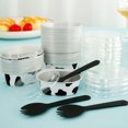 thumbnail image 1 of 60Pcs Aluminum Foil Cake Container 68ml Heat-Resistant Foil Baking Cups with Clear Lids and Spoons Mini Oval Cake Pan Reusable Small Cheesecake Muffin Pan for Cake Cheese Dessert, 1 of 11