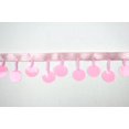 thumbnail image 1 of Altotux Beaded Trim 1-1/2" Multi-Color Round Sequins Glass Bead with 3/8" Ribbon (Pink), 1 of 1