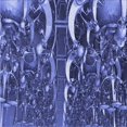 thumbnail image 1 of Ahgly Company Tapis d'Intérieur Lavable en Machine Carré Transitionnel Bleu Ciel, 8 Pieds Carré, 1 of 7
