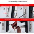 thumbnail image 3 of 70mm Aluminum Lock Knob Cylinder Anti-theft Door Lock Core with 3 Keys 1 Screw, 3 of 5