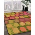 thumbnail image 3 of Ahgly Company Tapis d'Intérieur Lavable à la Machine, Carré, Transitionnel, Brun Caramel, Tapis de Zone, 5 Pieds Carré, 3 of 7