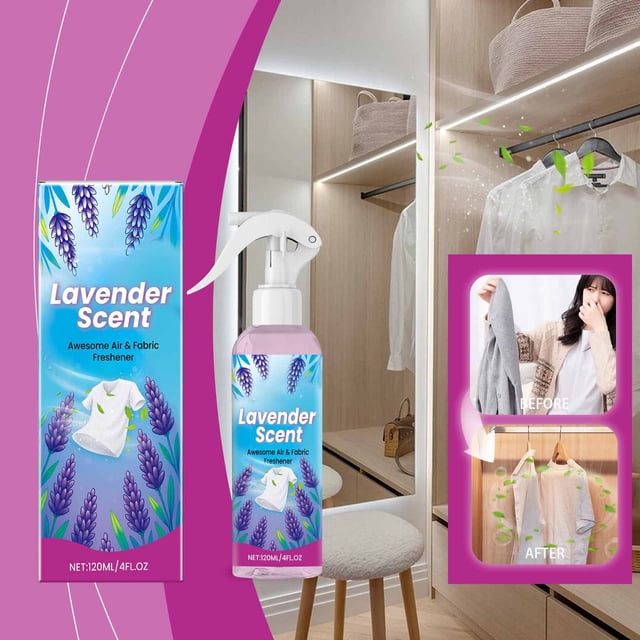 SPOORYYO Odor Eliminator Fabric Freshener Spray - 120ml, Fast Deodorization, Gentle on Fabrics, Enhances Freshness, Easy to Use