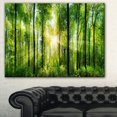 thumbnail image 1 of Design Art Forest with Rays of Sun Panorama Landscape Canvas Art Print, 1 of 3