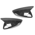 thumbnail image 1 of Rearview Mirror Cover Door Mirror Housing Side Mirror Shell Exterior Mirror Cover Car Exterior Parts Pair Horn Style Side Mirror  Housing Protector Cover Fit For  3 Axela, 1 of 8