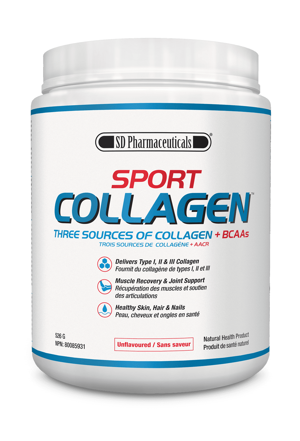 SD Pharmaceuticals Sport Collagen - 526g - 41 Servings - Muscle Recovery - Joint Support - Healthy Skin, Hair & Nails