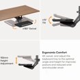 thumbnail image 3 of Keyboard Tray Under Desk, Adjustable Keyboard Tray with Mouse Platform, 18.3" W x 9.4" D (Only Tray) Black, Heavy-Duty, 3 of 5