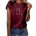 thumbnail image 4 of T-shirts Graphiques pour Femmes Mode Hauts pour Femmes Manches Courtes Blouse Ample Col Rond T-Shirt Imprimé T-Shirt Hauts Chemises à Manches Courtes pour Femmes T-Shirts Sois Gentille pour Femmes Chemisiers à Manches Courtes pour Femmes, 4 of 4