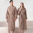 thumbnail image 2 of Mens Terry Cloth Kimono Robe Lightweight Soft Long Bathrobe Sleepwear Loungewear with Pockets, 2 of 9