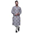 thumbnail image 4 of Atasi Kurta Pyjama de Fête pour Hommes Col Mandarin Manches Longues Kurta Pyjama Ethnique, 4 of 5