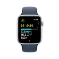thumbnail image 4 of Apple Watch SE (2nd Gen) [GPS 44mm] Smartwatch with Silver Aluminum Case and Storm Blue Sport Band - S/M. Fitness & Sleep Tracker, Crash Detection, Heart Rate Monitor, 4 of 9
