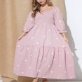 thumbnail image 2 of Robe Décontractée à Manches Longues Bouffantes Florale Col Carré Froncée Robe Longue de Soirée, 2 of 6