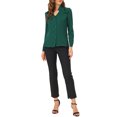 thumbnail image 2 of INSPIRE CHIC Chemise Élégante à Manches Longues Col en V pour Femmes P Vert, 2 of 7