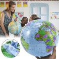 thumbnail image 2 of Inflatable Globe Map Ball World Earth Geography Blow NEW Toy Education Up, 2 of 9