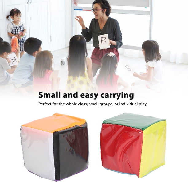 Lot De 2 Grands Cubes D'apprentissage En Mousse – Poches Transparentes 6 Faces – 10 Cm – Couleurs Vives – Pour Enfants – Développement Cognitif, école, Maison – Cadeau éducatif