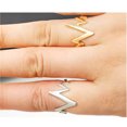thumbnail image 4 of Finger Ring Fashion Simple ECG Heartbeat Shape Knuckle Ring Charm Ring for Women, 4 of 5