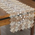 thumbnail image 4 of maskred Breathable Hollow Tablecloth For Elegant And Comfortable Dining Experience Environmentally Friendly light coffee 40*120cm 1Set, 4 of 6