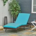 thumbnail image 2 of Outsunny Outdoor Rattan Chaise Lounge Chair with Adjustable Back Turquoise, 2 of 10