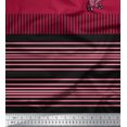thumbnail image 2 of Soimoi Poly Crepe Fabric Stripe & Peacock Panel Printed Fabric 1 Yard 52 Inch Wide, 2 of 2