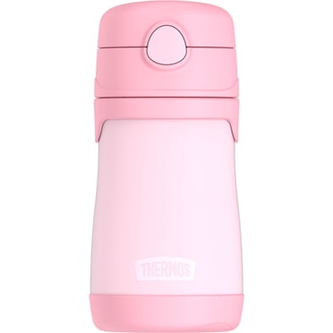 Thermos Baby Vacuum Insulated Stainless Steel 10 oz Straw Bottle, Pink