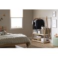 thumbnail image 3 of South Shore Furniture Sweedi Wooden Clothes Rack with Storage Shelves for Kids, in Natural, 3 of 11