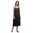 thumbnail image 1 of Moomaya Nuisette Unie à Bretelles Spaghetti pour Femmes Longueur Genou Robe de Nuit, 1 of 6