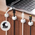 thumbnail image 3 of Magnetic Cable Management Clips (6-Pack) - Adhesive Cord Organizers for Desks/Walls, Residue-Free, 3 of 6