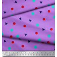 thumbnail image 3 of Soimoi Rayon Fabric Square,Dot & Triangle Geometric Print Fabric by The Yard 42 Inch Wide, 3 of 3