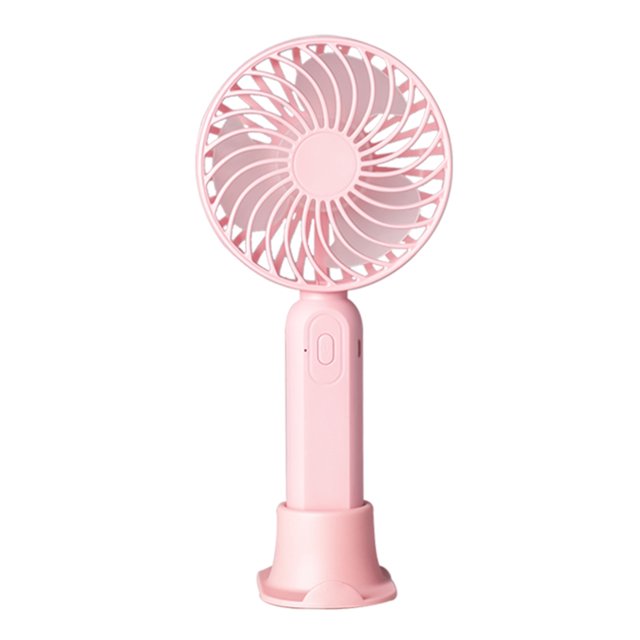 USB Mini Handheld Fan Outdoor Portable Rechargeable Cooling Fan with Mobile-Phone Holder for Outdoor Travel