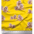 thumbnail image 1 of Soimoi Polyester Crepe Fabric Golden Retriever Dog Print Fabric by Yard 42 Inch Wide, 1 of 3