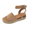 thumbnail image 1 of XZNGL Chaussures à Plateforme Femme Sandales d'Été Bout Ouvert Décontractées Chaussures à Plateforme Compensée Décontractées Chaussures en Toile Décontractées, 1 of 8