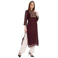 thumbnail image 2 of Phagun Kurta Ethnique Indienne pour Femmes Kurti Brodé de Designer Tenue Traditionnelle la Robe, 2 of 6