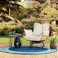 thumbnail image 1 of Sunjoy Light Brown Swivel Egg Cuddle Chair, 1 of 5